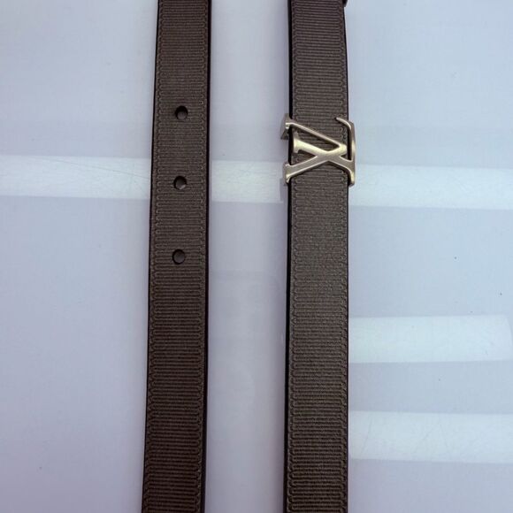 Louis Vuitton Initiales 20mm Metallic Gunmetal Belt 75/30